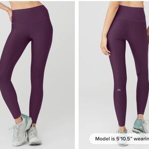 ALO Airlift Compression Leggings, sz S, Plum, Like New, Full, High-Waist